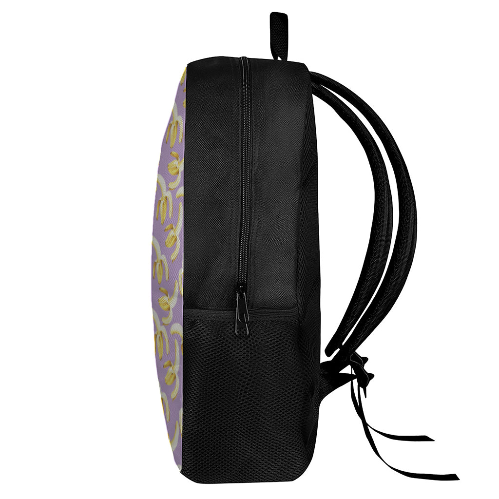 Watercolor Banana Pattern Print 17 Inch Backpack
