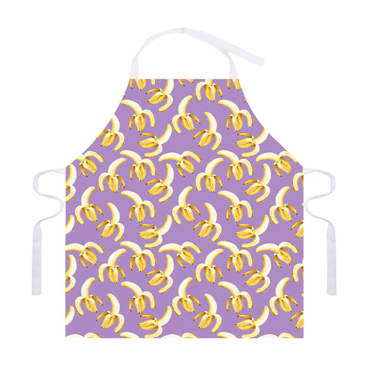 Watercolor Banana Pattern Print Adjustable Apron