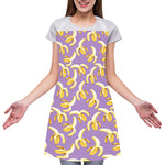 Watercolor Banana Pattern Print Adjustable Apron
