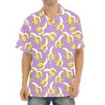 Watercolor Banana Pattern Print Aloha Shirt