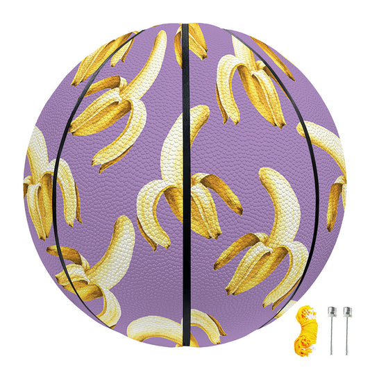 Watercolor Banana Pattern Print Basketball
