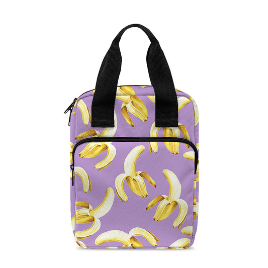 Watercolor Banana Pattern Print Bible Tote Bag