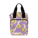 Watercolor Banana Pattern Print Bible Tote Bag