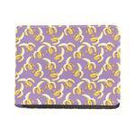 Watercolor Banana Pattern Print Bifold Wallet