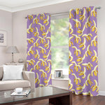 Watercolor Banana Pattern Print Blackout Grommet Curtains