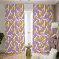Watercolor Banana Pattern Print Dimout Pencil Pleat Curtains