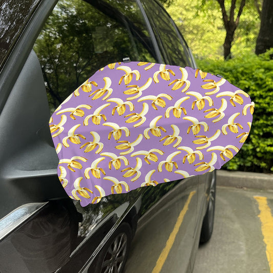 Watercolor Banana Pattern Print Car Side Mirror Covers