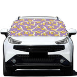 Watercolor Banana Pattern Print Car Windshield Snow Cover