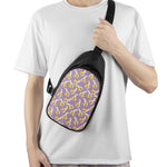 Watercolor Banana Pattern Print Chest Bag