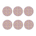 Watercolor Banana Pattern Print Coaster Set