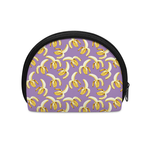 Watercolor Banana Pattern Print Coin Purse