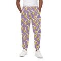 Watercolor Banana Pattern Print Cotton Sweatpants