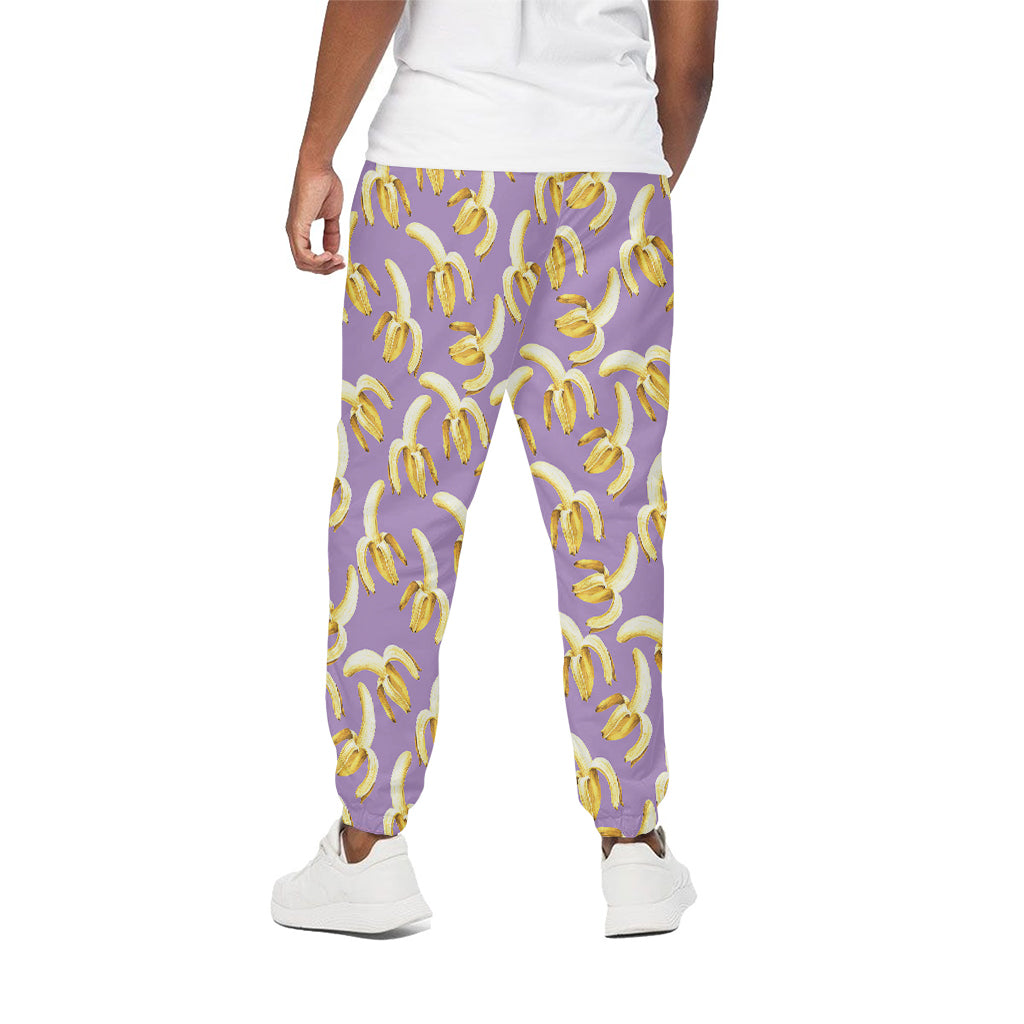 Watercolor Banana Pattern Print Cotton Pants