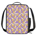 Watercolor Banana Pattern Print Crossbody Lunch Bag