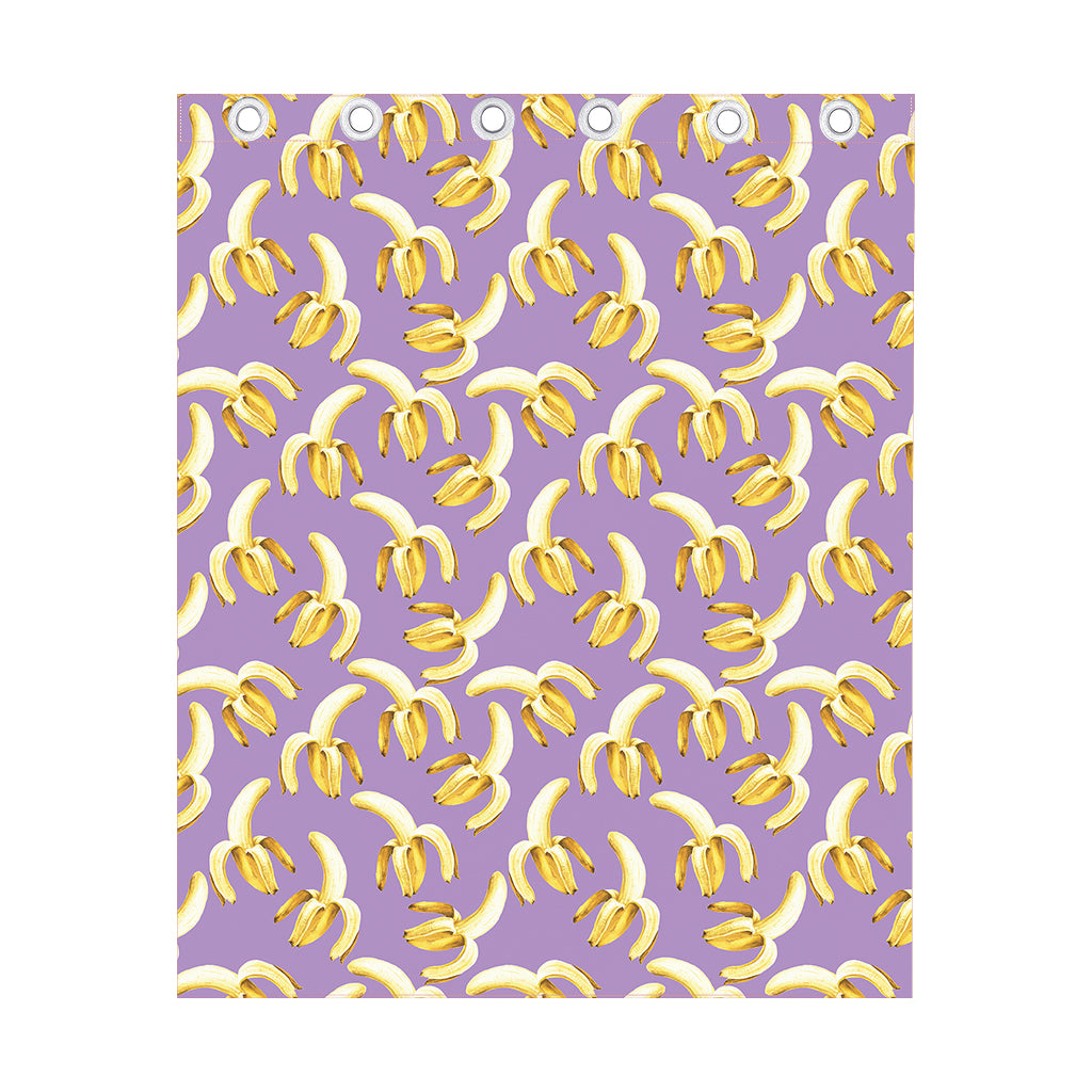 Watercolor Banana Pattern Print Curtain