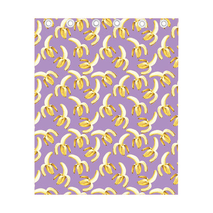 Watercolor Banana Pattern Print Curtain