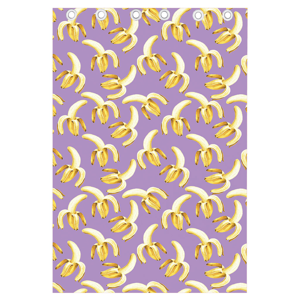 Watercolor Banana Pattern Print Curtain