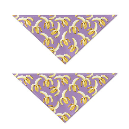 Watercolor Banana Pattern Print Dog Bandana