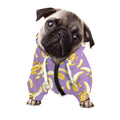 Watercolor Banana Pattern Print Dog Zip Up Hoodie