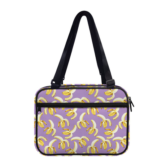 Watercolor Banana Pattern Print Double Strap Bible Bag