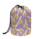 Watercolor Banana Pattern Print Drawstring Makeup Bag