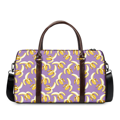 Watercolor Banana Pattern Print Duffle Bag
