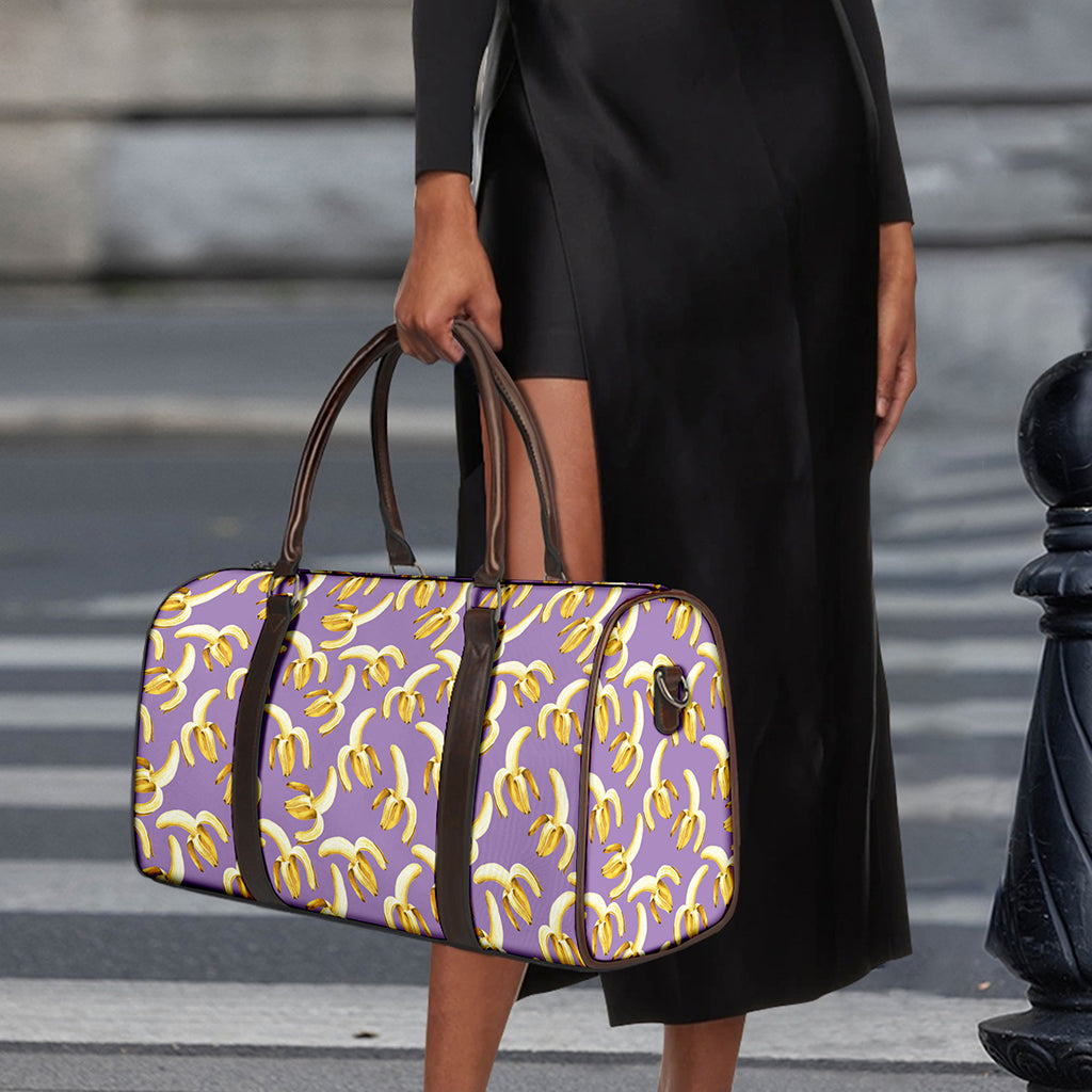 Watercolor Banana Pattern Print Duffle Bag