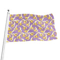 Watercolor Banana Pattern Print Flag