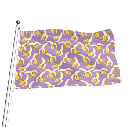 Watercolor Banana Pattern Print Flag