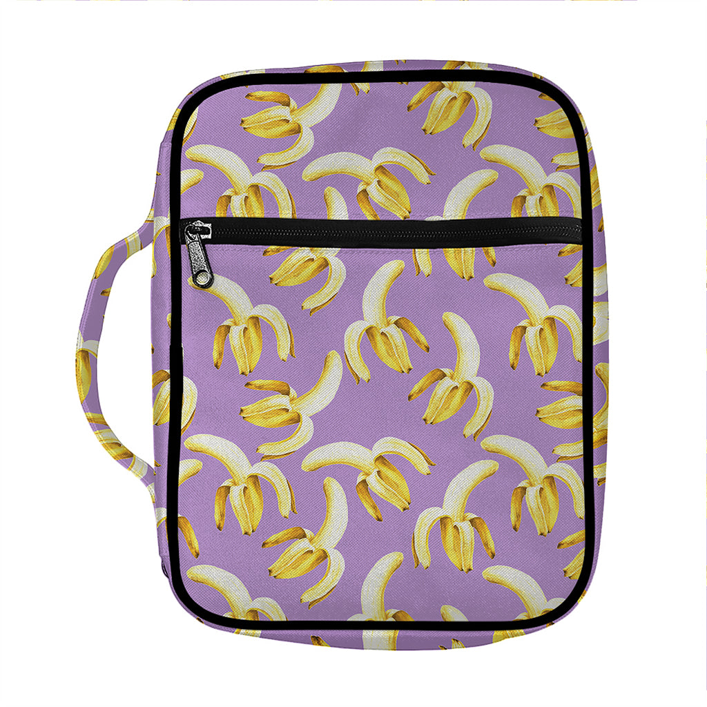 Watercolor Banana Pattern Print Front Pocket Bible Bag