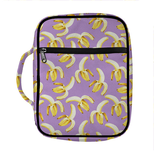 Watercolor Banana Pattern Print Front Pocket Bible Bag