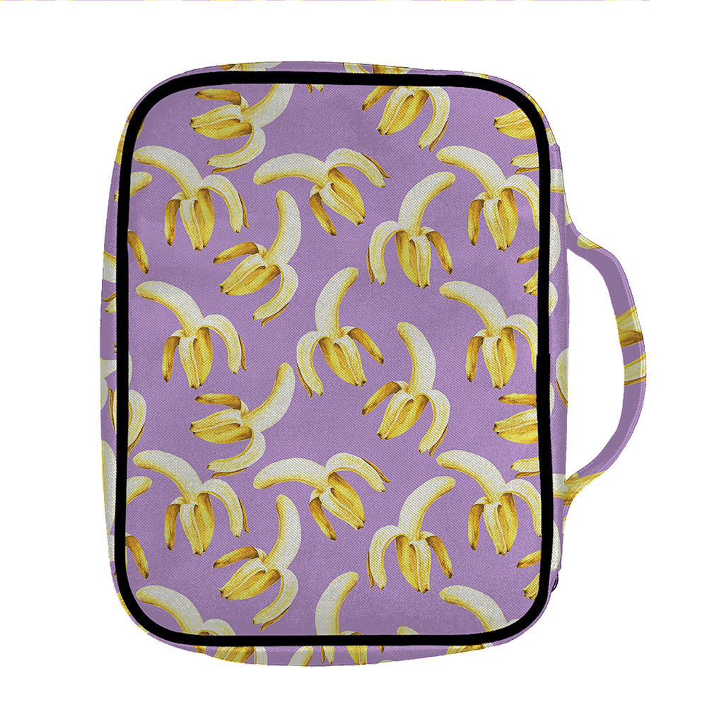 Watercolor Banana Pattern Print Front Pocket Bible Bag