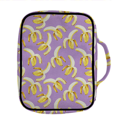 Watercolor Banana Pattern Print Front Pocket Bible Bag