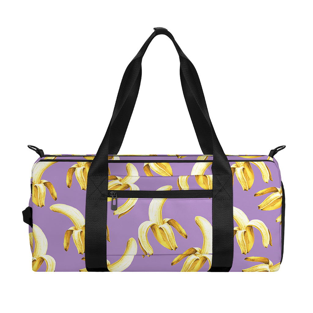 Watercolor Banana Pattern Print Gym Bag