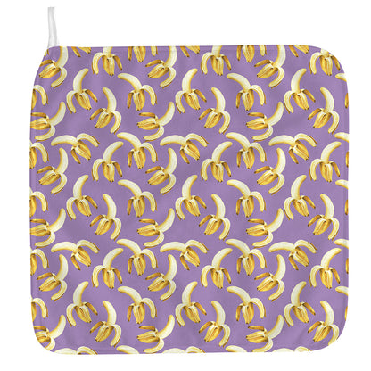 Watercolor Banana Pattern Print Hand Towel