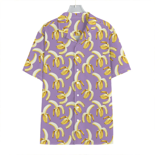 Watercolor Banana Pattern Print Hawaiian Shirt