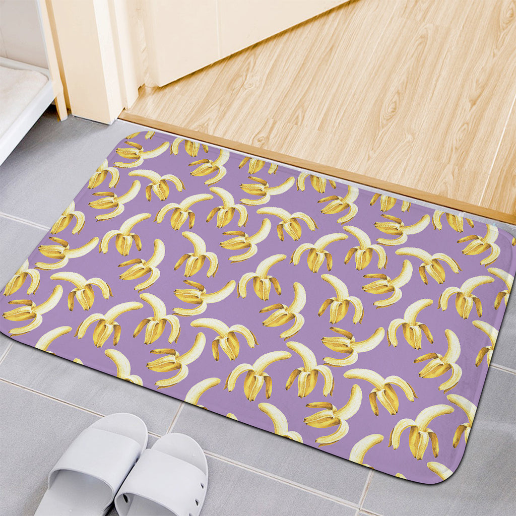 Watercolor Banana Pattern Print Indoor Door Mat