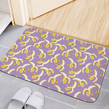 Watercolor Banana Pattern Print Indoor Door Mat