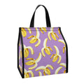 Watercolor Banana Pattern Print Insulated Lunch Tote