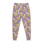 Watercolor Banana Pattern Print Jogger Pants