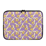 Watercolor Banana Pattern Print Laptop Sleeve