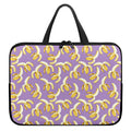 Watercolor Banana Pattern Print Laptop Sleeve With Handle