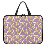 Watercolor Banana Pattern Print Laptop Sleeve With Handle