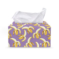 Watercolor Banana Pattern Print Leather Tissue Box Cover