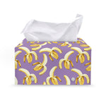 Watercolor Banana Pattern Print Leather Tissue Box Cover