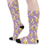 Watercolor Banana Pattern Print Long Socks