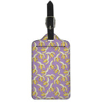 Watercolor Banana Pattern Print Luggage Tag