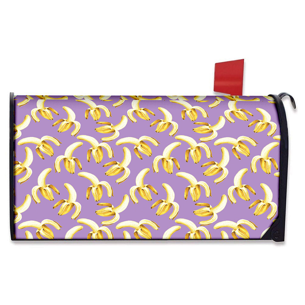 Watercolor Banana Pattern Print Mailbox Cover