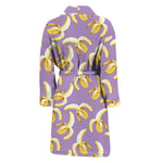 Watercolor Banana Pattern Print Men's Bathrobe