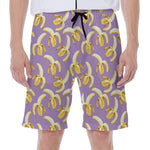 Watercolor Banana Pattern Print Men's Beach Shorts